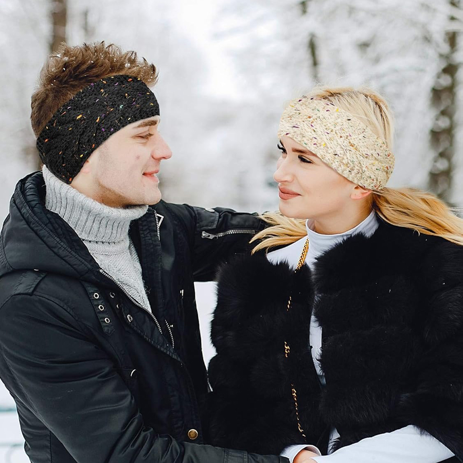 Fleece Ear Warmer Band - Diadema de punto para mujer SSUNTAK,