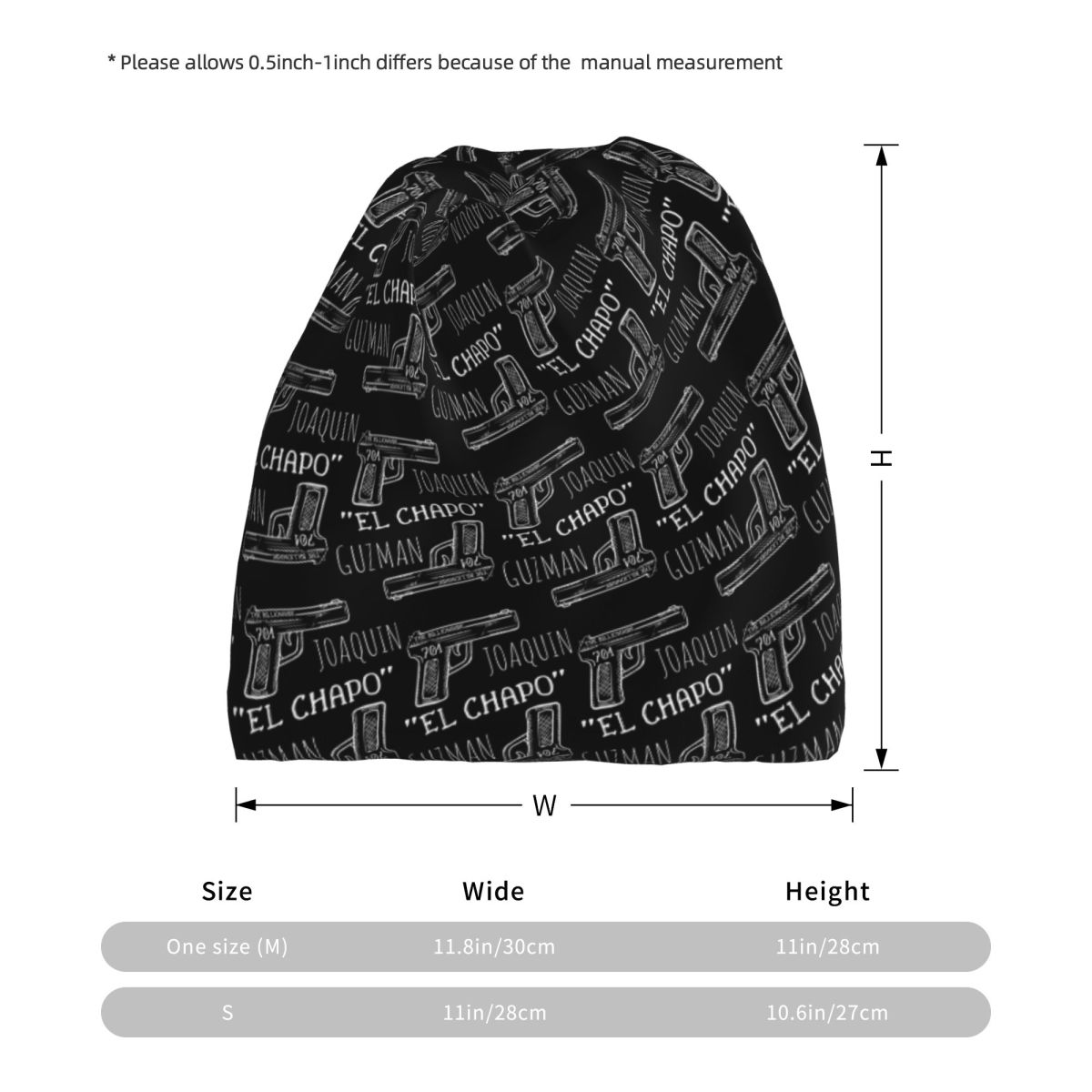 Joaquin El Chapo Guzman Narcos - Knit Beanie Hat Warm reseña y precio